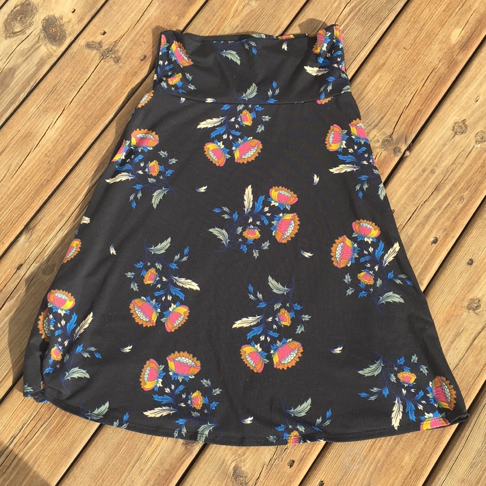 LulaRoe floral Azure skirt